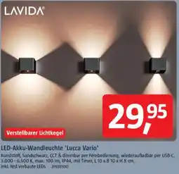 Bauhaus LAVIDA LED-Akku-Wandleuchte 'Lucca Vario' Angebot