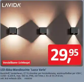 Bauhaus LAVIDA LED-Akku-Wandleuchte 'Lucca Vario' Angebot