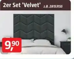 Bauhaus FLLOW Wandpolster 2er Set 'Velvet' Angebot