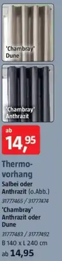 Bauhaus Thermo- vorhang Salbei oder Anthrazit (o.Abb.) Angebot