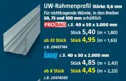 Bauhaus PROBAU UW-Rahmenprofil Stärke 0,6 mm Angebot