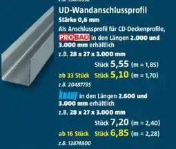 Bauhaus PROBAU UD-Wandanschlussprofil Stärke 0,6 mm Angebot
