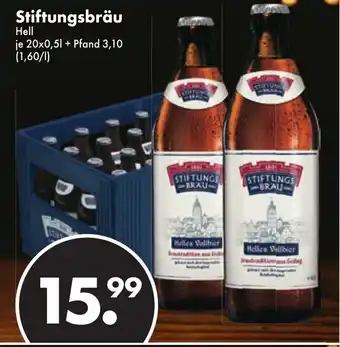 Trink und Spare Stiftungsbräu Hell 20x0,5L Angebot