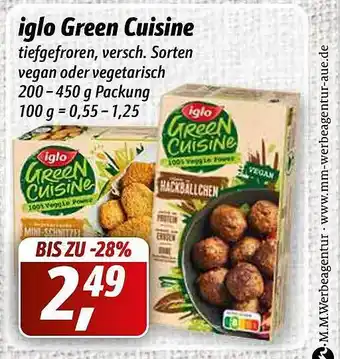 Simmel Iglo Green Cuisine 200-450g Angebot