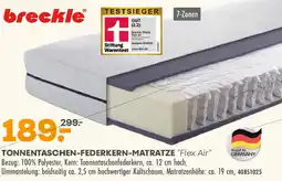 Möbel Kraft Breckle tonnentaschen-federkern-matratze Angebot