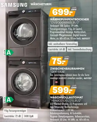 Möbel Kraft Samsung Wärmepumpentrockner "DV90DG6845LBU2" Angebot
