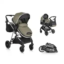 Netto Marken-Discount Moni Kombikinderwagen 2 in 1 Kali 22 kg umbaubar, Korb, Getränkehalter, Tasche grün Angebot