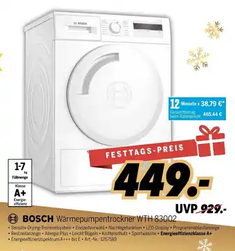 MEDIMAX Bosch Wärmepumpentrockner WTH83002 Angebot