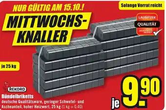 B1 Discount Baumarkt REKORD Bündelbriketts Angebot