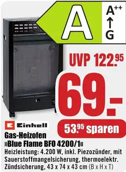 B1 Discount Baumarkt Einhell Gas-Heizofen Blue Flame BFO 4200/1 Angebot