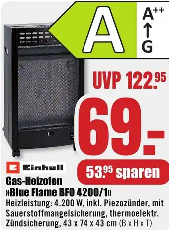B1 Discount Baumarkt Einhell Gas-Heizofen Blue Flame BFO 4200/1 Angebot