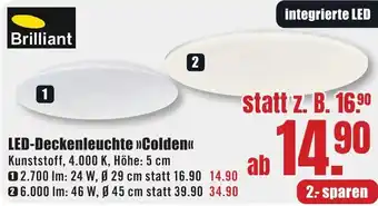 B1 Discount Baumarkt Brilliant LED-Deckenleuchte Colden Angebot