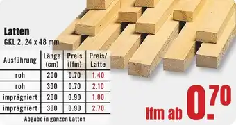 B1 Discount Baumarkt Latten Angebot