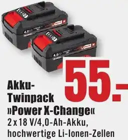 B1 Discount Baumarkt Einhell Akku Twinpack Power X-Change Angebot