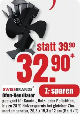 B1 Discount Baumarkt SWISSBRANDS Ofen-Ventilator Angebot