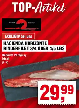 Handelshof Hacienda horizonte rinderfilet 3/4 oder 4/5 lbs Angebot