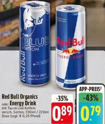 Edeka Red Bull Organics oder Energy Drink Angebot