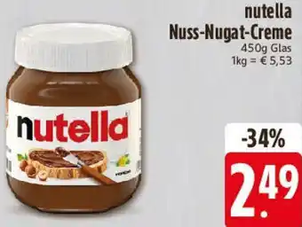 E-Center Nutella Nuss-Nugat-Creme Angebot
