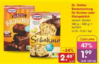 Netto Marken-Discount Dr. oetker backmischung für kuchen oder kleingebäck Angebot