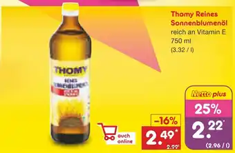 Netto Marken-Discount Thomy reines sonnenblumenöl Angebot
