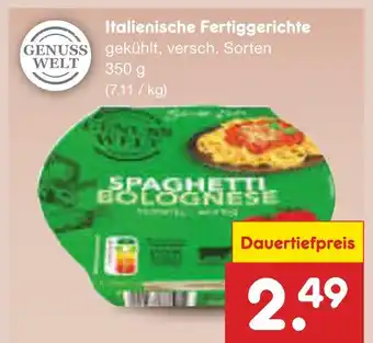 Netto Marken-Discount Genuss welt italienische fertiggerichte Angebot