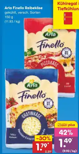 Netto Marken-Discount Arla finello reibekäse Angebot