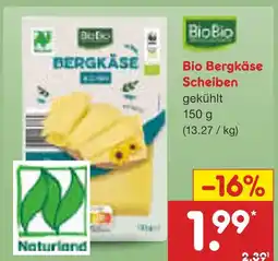 Netto Marken-Discount Biobio bio bergkäse scheiben Angebot