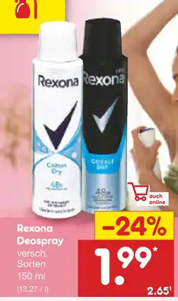 Netto Marken-Discount Rexona cotton dry deospray Angebot