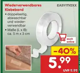 Netto Marken-Discount Easymaxx wiederverwendbares klebeband Angebot