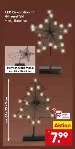 Netto Marken-Discount Led dekoration mit glitzereffekt Angebot