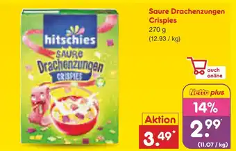 Netto Marken-Discount Hitschies saure drachenzungen crispies Angebot