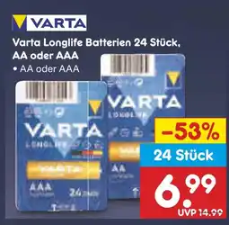 Netto Marken-Discount Varta varta longlife batterien Angebot