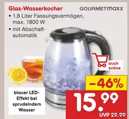 Netto Marken-Discount Gourmetmaxx glas-wasserkocher Angebot