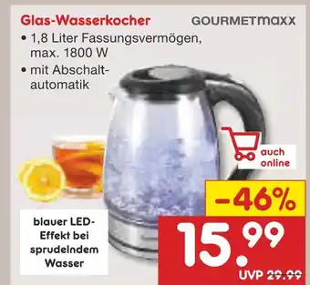 Netto Marken-Discount Gourmetmaxx glas-wasserkocher Angebot