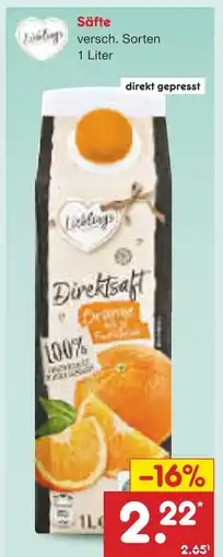 Netto Marken-Discount Lieblings säfte Angebot