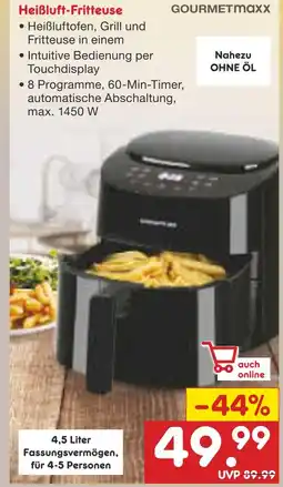 Netto Marken-Discount Gourmetmaxx heißluft-fritteuse Angebot
