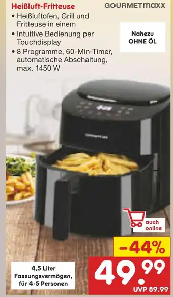 Netto Marken-Discount Gourmetmaxx heißluft-fritteuse Angebot