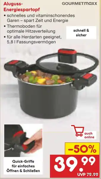 Netto Marken-Discount Gourmetmaxx aluguss-energiespartopf Angebot