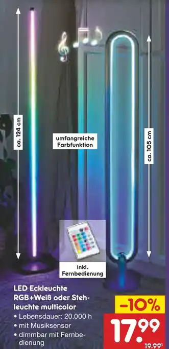 Netto Marken-Discount Led eckleuchte rgb+weiß Angebot