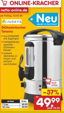 Netto Marken-Discount Juskys glühweinkocher teramo Angebot