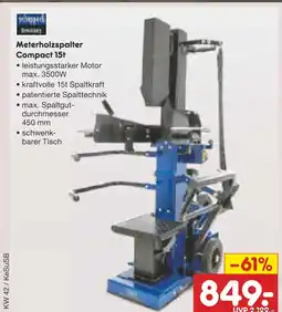 Netto Marken-Discount Meterholzspalter compact 15t Angebot
