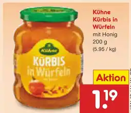Netto Marken-Discount Kühne kürbis in würfeln mit honig Angebot