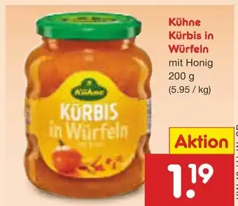 Netto Marken-Discount Kühne kürbis in würfeln mit honig Angebot