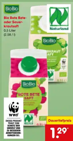 Netto Marken-Discount Biobio rote bete saft Angebot