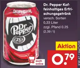 Netto Marken-Discount Dr. pepper dr. pepper koffeinhaltiges erfrischungsgetränk Angebot