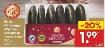Netto Marken-Discount Feine nürnberger oblaten-lebkuchen Angebot