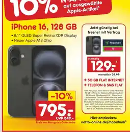 Netto Marken-Discount Apple iphone 16, 128 gb Angebot