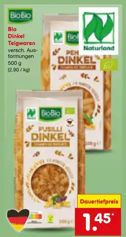 Netto Marken-Discount Biobio bio dinkel teigwaren Angebot