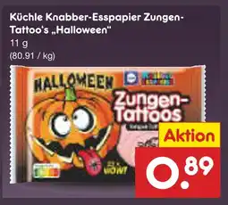 Netto Marken-Discount Küchle knabber-esspapier zungen-tattoo's „halloween“ Angebot