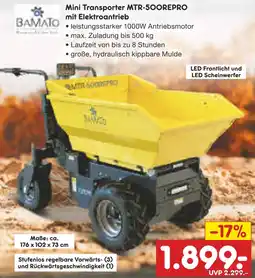 Netto Marken-Discount Bamato mini transporter mtr-500repro mit elektroantrieb Angebot